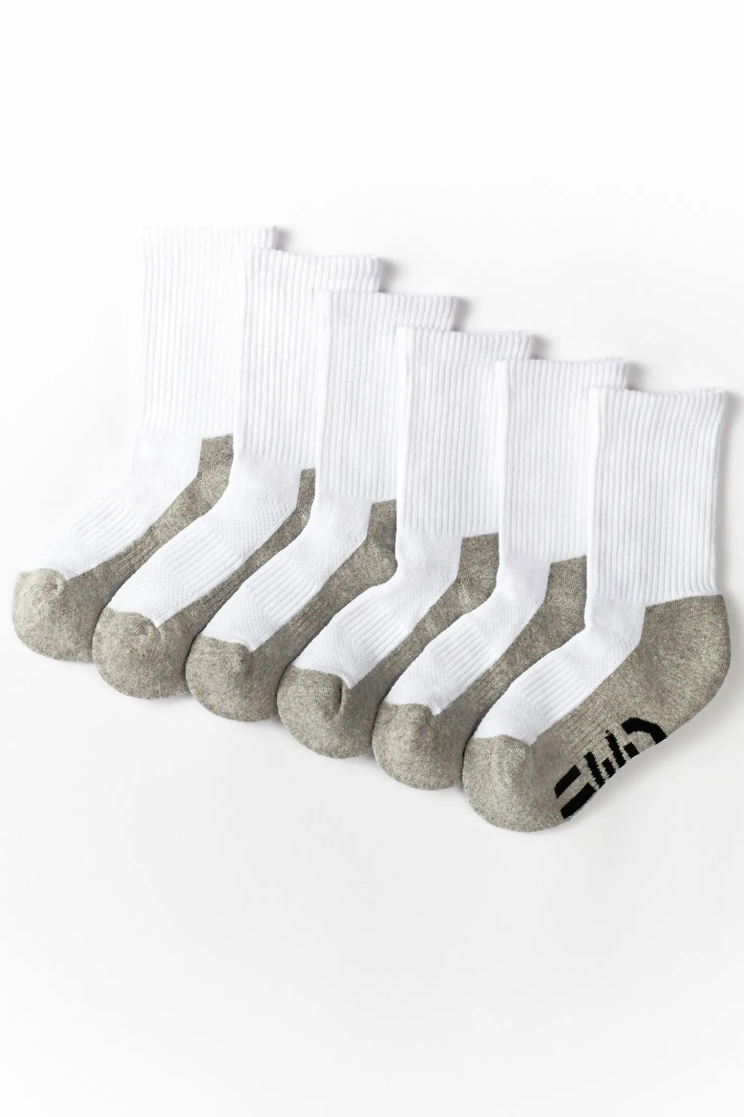 FWD Boy's Athletic Crew Socks - 6 Pack