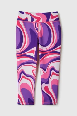 FWD Girl's All-Day Printed Crop Legging - Swirly