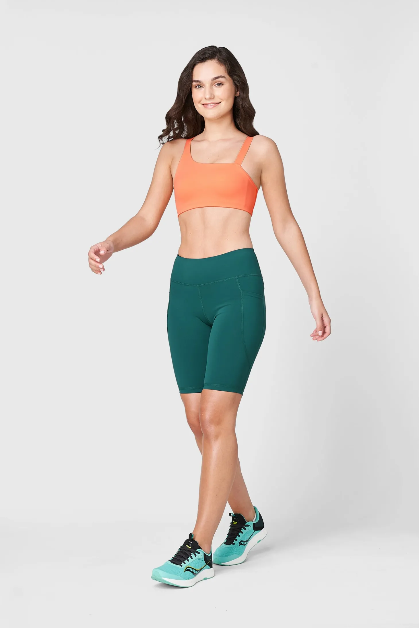 Push FWD Women's Asymmetrical Sports Bra, Medium Impact, Removable Pads