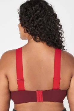 Push FWD Women's Plus Multi-Strap Sports Bra, Medium Impact, Removable Pads